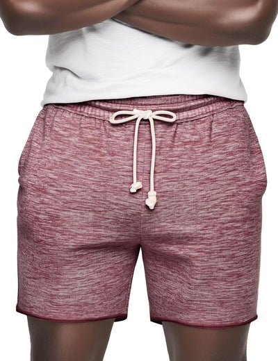 Mens Lounge Shorts Knit Terry Cloth Drawstring Athletic Sweat Shorts with Pockets 6 Inch